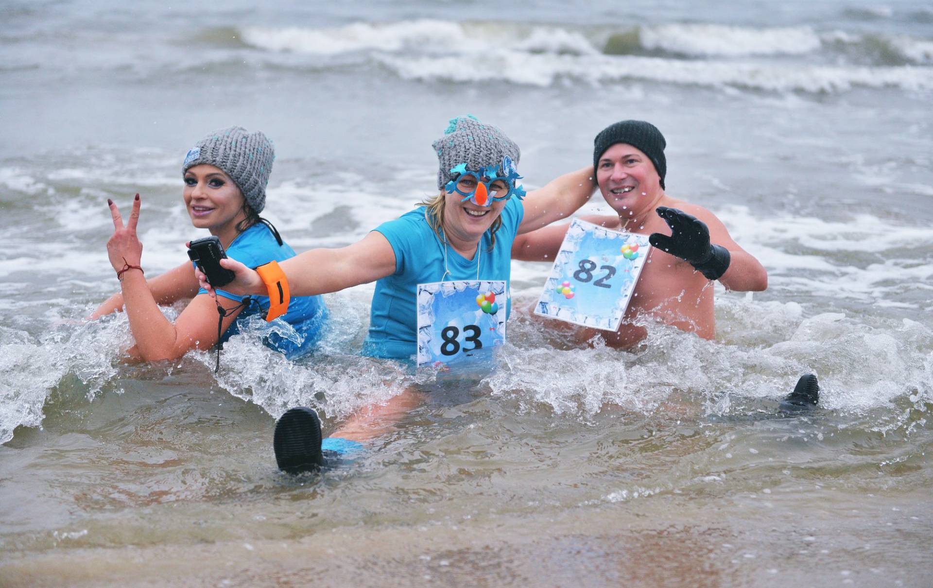 Eisbaden in Trassenheide auf Usedom