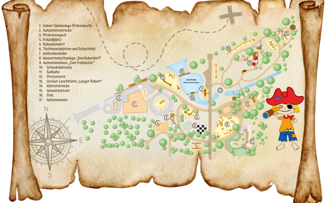 Grafik Schatzkarte Pirateninsel Usedom